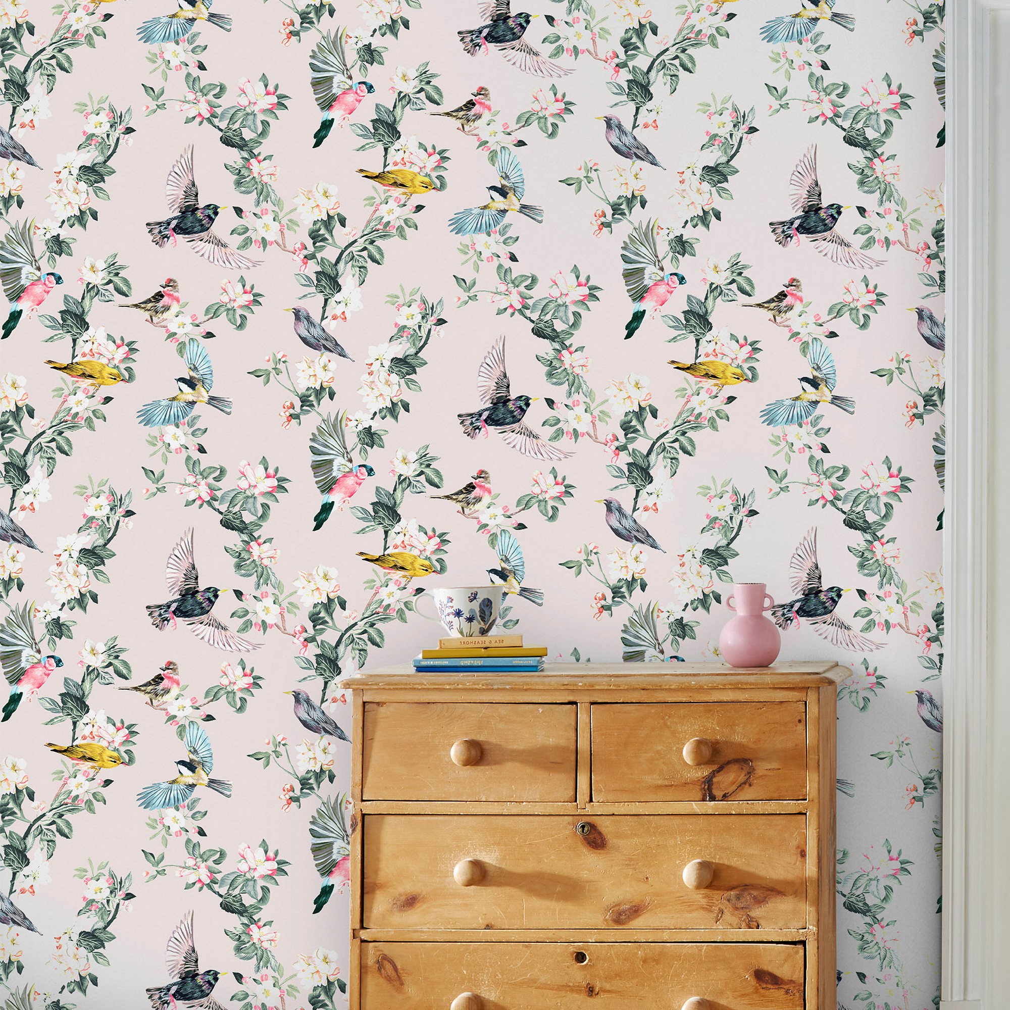 Handford Garden Birds Wallpaper 118562 By Joules In Antique Cream